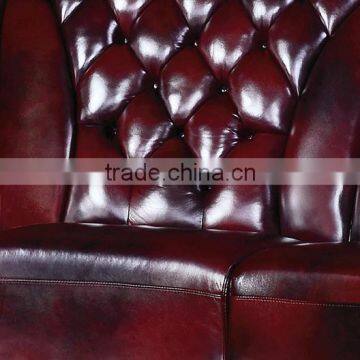 Luxurious American Style Genuine Leather Corner Sofa Set, Elegant Palace Living Room Furniture(MOQ=1 SET) photo-4