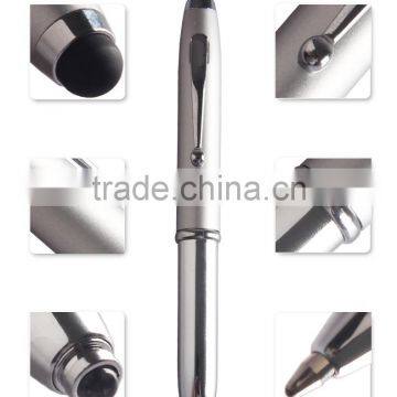 Custom Logo Laser Engrave Copper Stylus Pen With LED Flashlight ,3 1 in Touch Screen Stylus Pen photo-4
