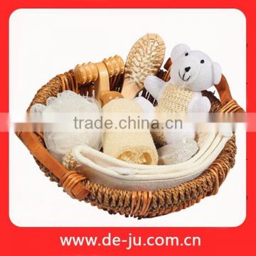 Spa Accessories Ratan Basket Bath Set