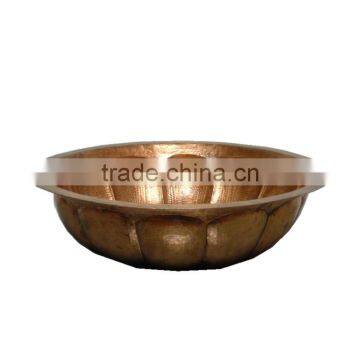 Hand Hammered By Indian Artisan Copper Bowl