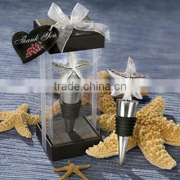 polyresin decorative starfish wine stopper