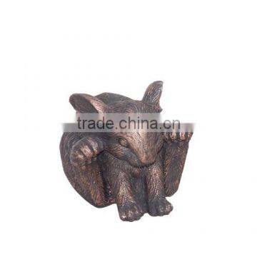 Cast Iron Vivid Metal Rabbit Statue