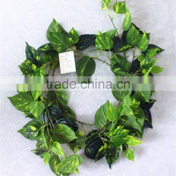 vertical garden wall hanging 240cm Long cheap make fake recycling plastic PE pig heart vine artificial plant EMX10 3021