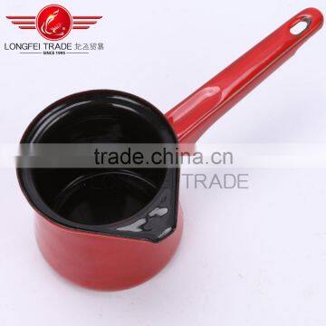 Red Color Enamel Coffee Pot/coffee Jug With Long Handle photo-3