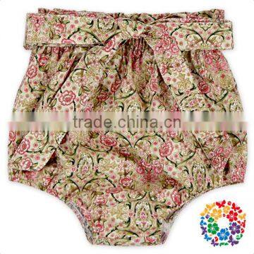 Sweet Baby Grils Summer Floral Bowknot High Waist Bloomer