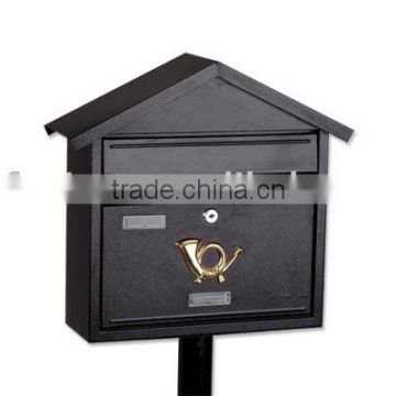 European style metal mailbox can be with stand