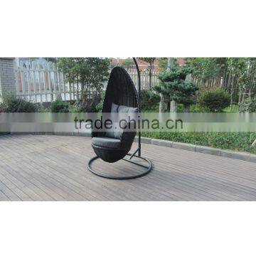 Garden Single Size Rattan Hanging Swing Chair Garden Outdoor Cushioned With Steel Frame photo-2