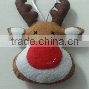 Hot sell Handmade reindeer head felt decoration made in China