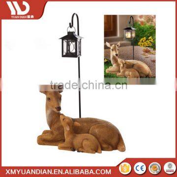New Inventions In China Art Work Deer Resin Craft Outdoor Led Lighting Solar Light 2017 photo-3