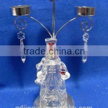 High quality glass snowman with candle holder