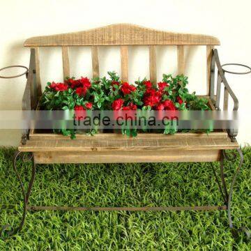 Mini wooden cart for flowers and plants