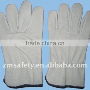 cow grain leather driver gloves with wing thumb ZM43-H