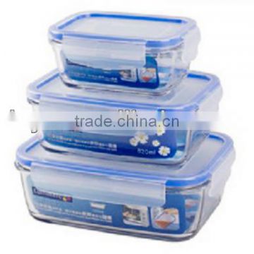 hot selling heatable glass lunch-box,glass food storage,glass food container