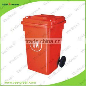 120L Wheelie Outdoor Industrial Plastic Waste Can