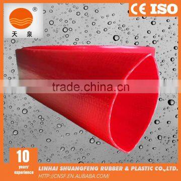 China supplier red color pvc lay flat hose pipe for pump using free samples