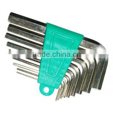 9PC Nickel Plated Hex Key Set