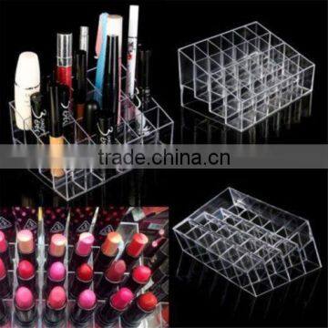 Clear Acrylic 24 Lipstick Holder Display Stand Cosmetic Organizer Makeup Case photo-6