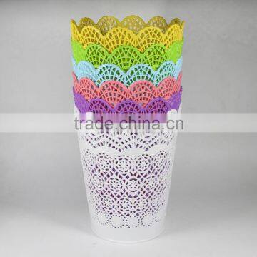 Plastic Round Hollow Out Garbage Can photo-4