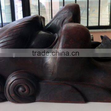 Hand Crafted Wooden Mask of Demon Wall Hanging Made In Nepal photo-2