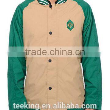 New Design Stiching Green Varsity Snowboard Jacket