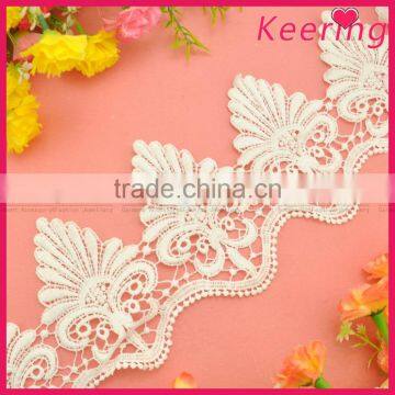 small MOQ chemical lace embroidery fabric trim WLC-288