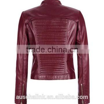 Autumn Custom Short Style Washed Sheep Leather Jacket Fashion Design photo-3