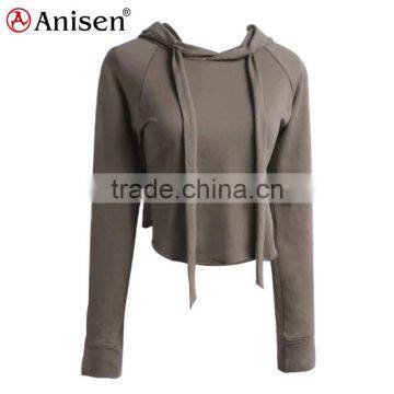 manufacturer clothing custom slim CVC women hoodies