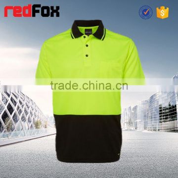 two-colored reflective safety t-shirt for worker polo t-shirts 2014 high visibility esd t-shirt for adult