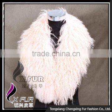 CX-A-52R Women Fashion Real Mongolian Detachable Fur Collares photo-3