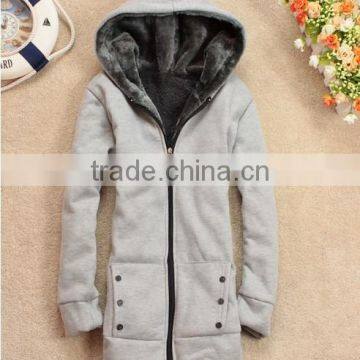 Fashion Women's Hoodie Coat Zipper Winter Autumn Thick Outerwear Lady Hoddy Jacket Clothes With Cap Hat photo-3