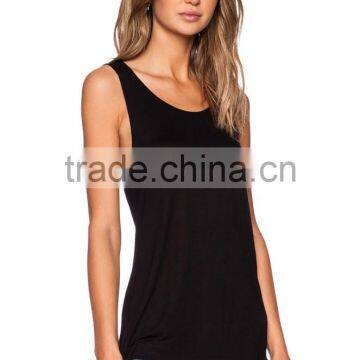 Plain Black Singlet Form Slimming Stringer Tank Top Bodybuilding photo-2