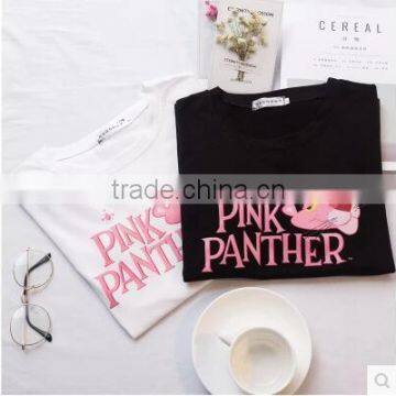 In the Summer of 2017 Cartoon T-shirt With Short Sleeves Loose Women Show Thin Coat Girlfriends photo-2