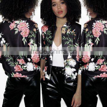 Zm50359b Hot Sale Womens Coat Fashion Flower Ladies Jackets and Coats photo-3