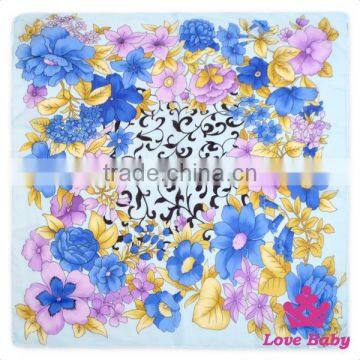 WJA012 Lovebaby Wholesale Square Pattern Square Floral Print Baby Kids Children Baby Silk Scarf Hair Wristband photo-6