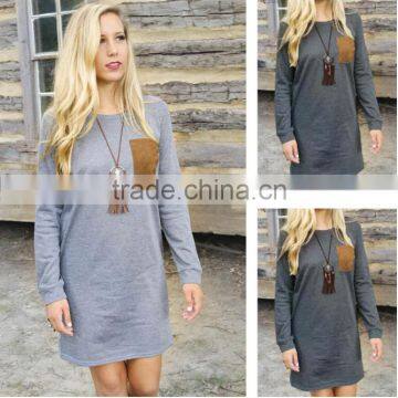 custom wholesale euramerican casual style cotton long sleeve extra women longline t shirt