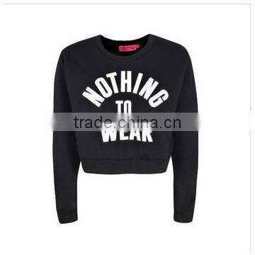 Wholesale Long Sleeve Fashion Short Top Custom Hoodies Women photo-3
