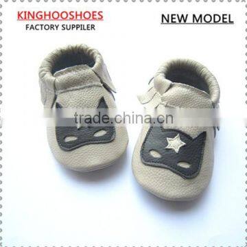 2015 Batman design baby moccasins genuine leather baby shoes