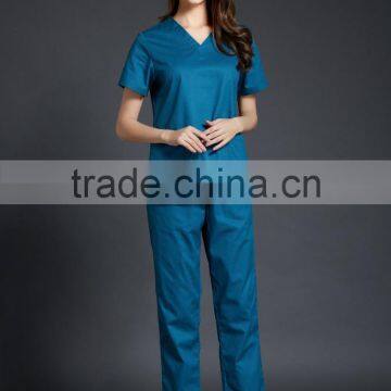 2016 Juqian Custom High End V Neck Green Usually Hospital Nursing Scrubs Nursing Uniforms photo-4
