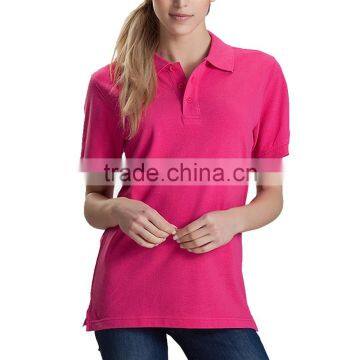 Factory Hot Sale Wholesale Short Sleeve Pain Cheap Polo T Shirts Women's photo-3