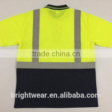Hi Vis 100% Polyester Reflective Birdeye Safety Flame Retardant Polo Shirt photo-6