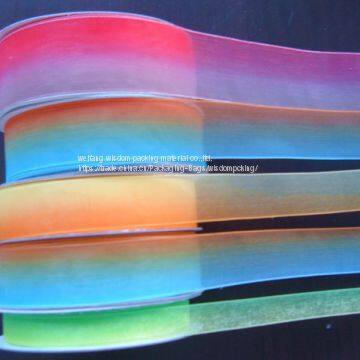 Wholesale High Quality Colorful Rainbow Sheer Organza Ribbon photo-2