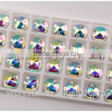 20mm 22mm 28mm Crystal Rhinestone Button Rivoli Rhinestone Buttons photo-6