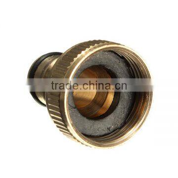 3/4 Solid Brass Threaded Tap Garden Hose Connect Adaptor Tap Snap Fitting Pipe photo-4