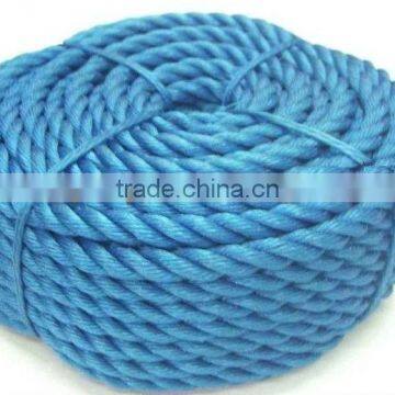 blue 3 strands twisted nylon rope