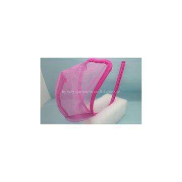 Men Pink Sheer C-String