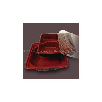 plastic food tray with 3 compartment