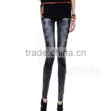 sexy seamless skinny high elastic denim printed leggings pants