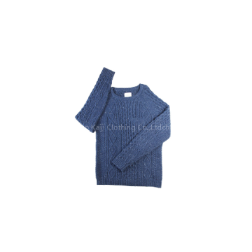 Superior High Quality Jacquard Cable Pullover Twist Stitch Argyle Donegal Wool Knitwear