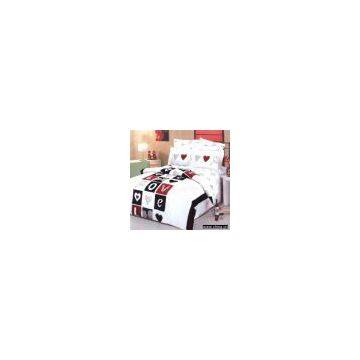 Sell 4pc 100% Cotton Printed and Embroidered Bedding Set