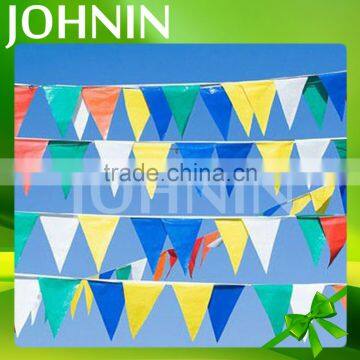 Hot Selling Decorative Colored Polyester Triangle Pennant String Flag photo-2